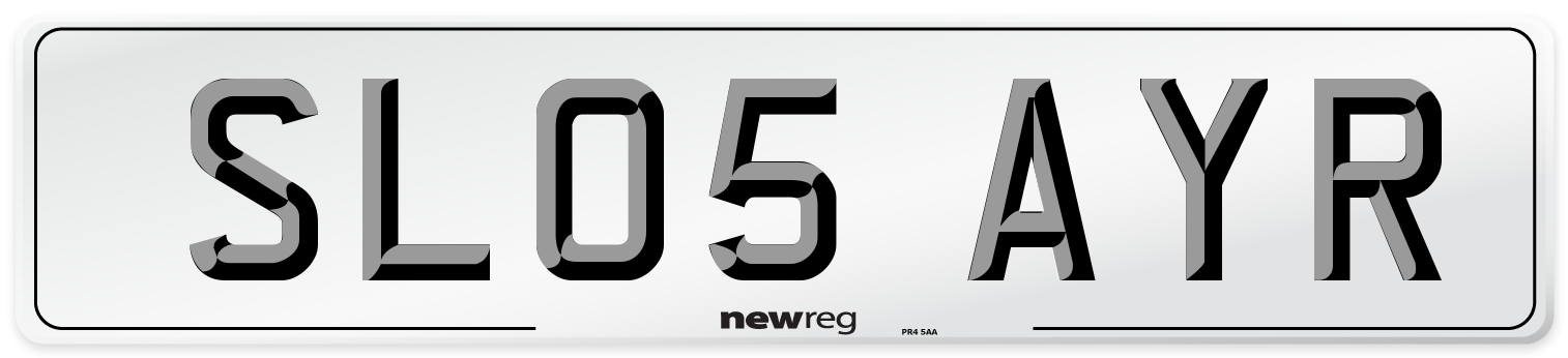SL05 AYR Number Plate from New Reg